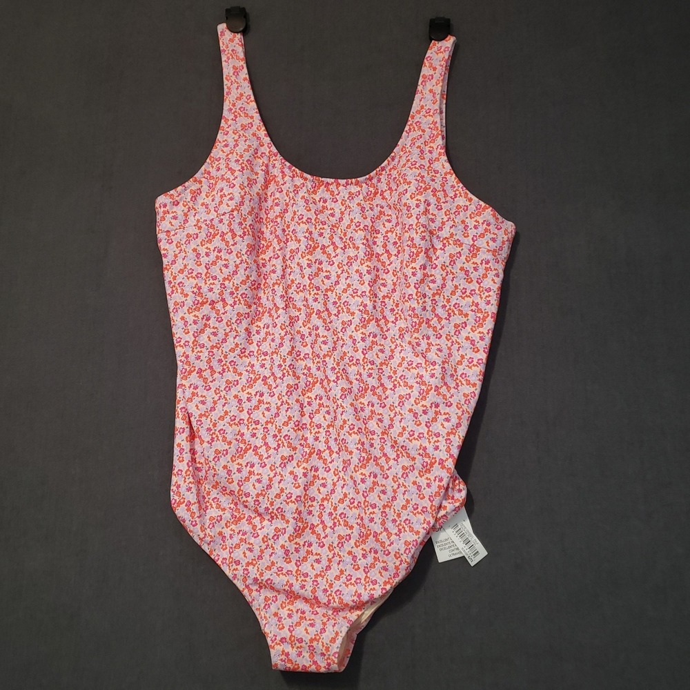 Amazon Essentials One Piece‎ Swimsuit Womens 1X Peach Floral